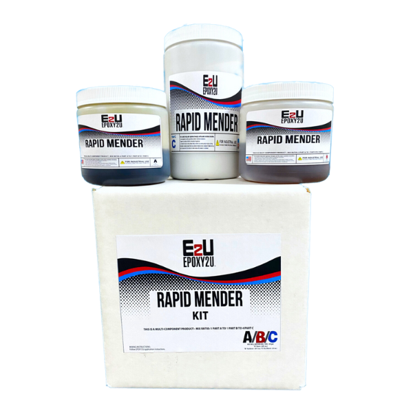 Complete Rapid Mender repair kit for professional-grade concrete floor prep